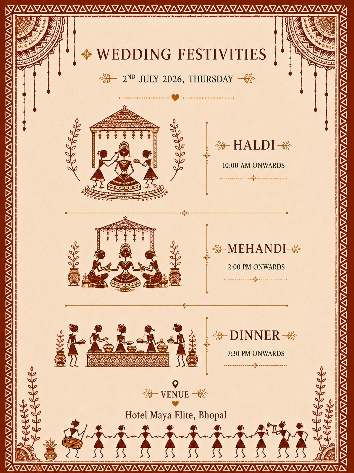 Haldi, Mehandi & Dinner — 2nd July 2026